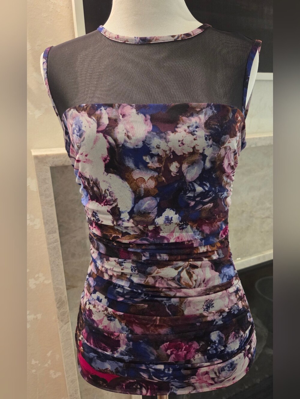 Cache Y2K Style Floral Top